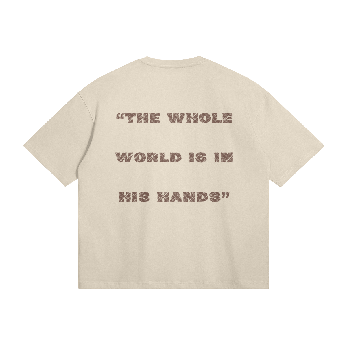 World In His Hands Cream Tee