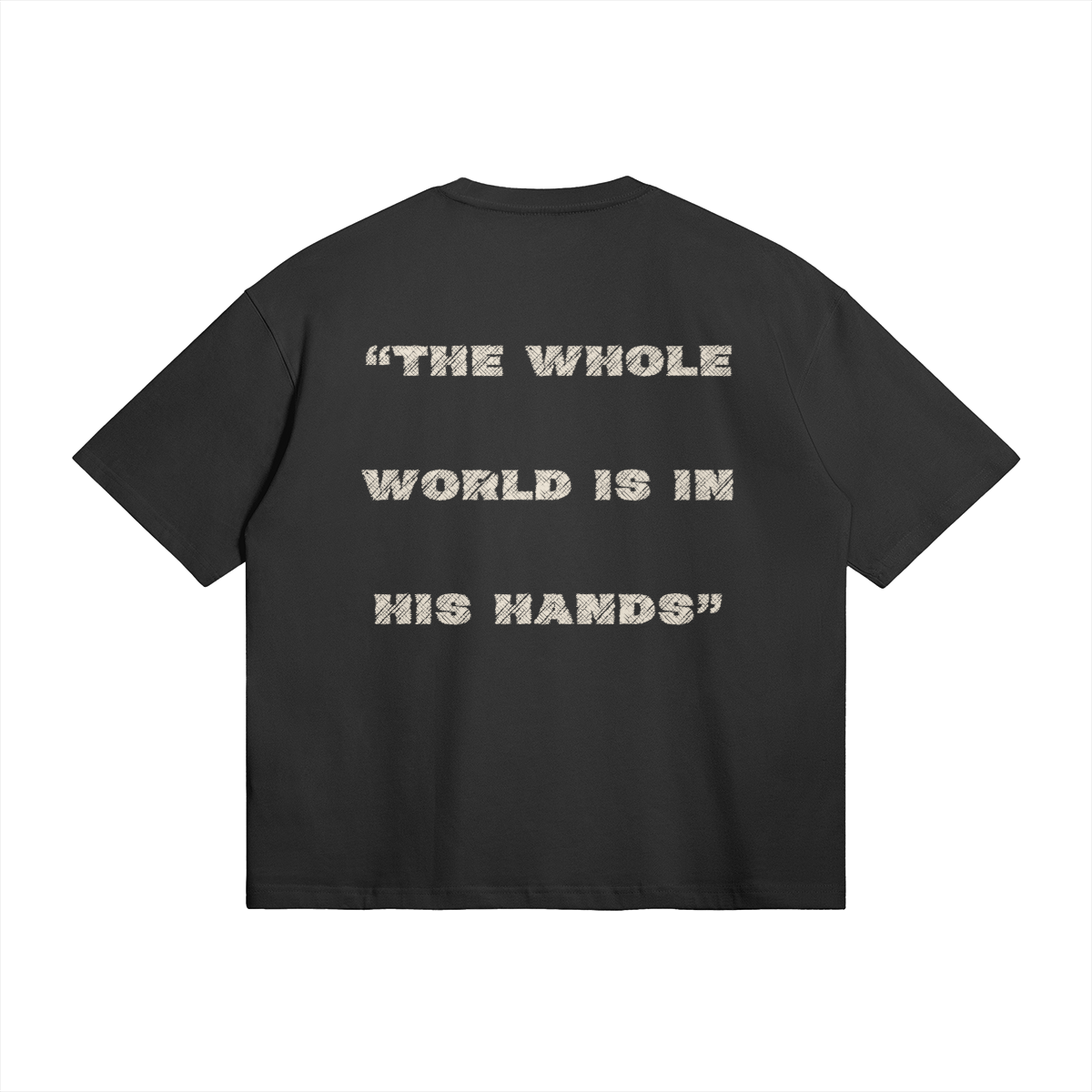 World In His Hands Black Tee